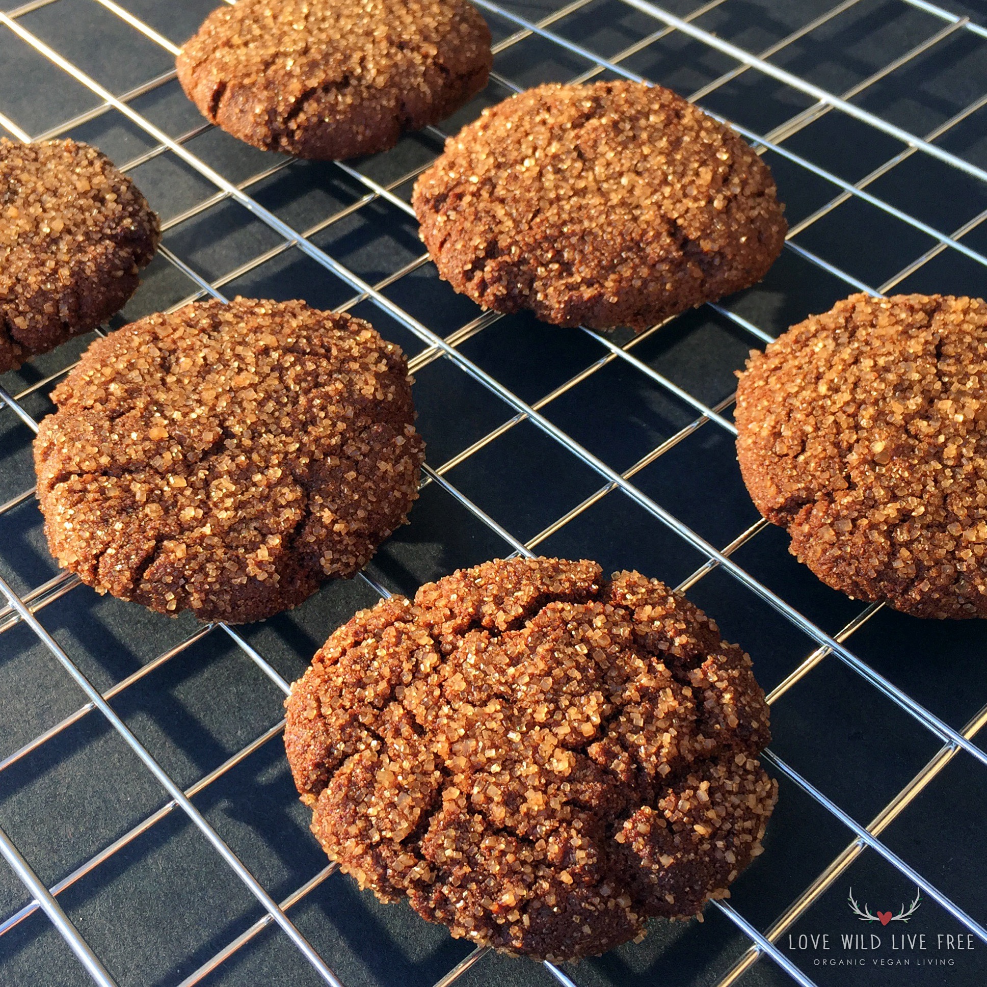 Vegan Ginger Molasses Cookies (gluten-free option)