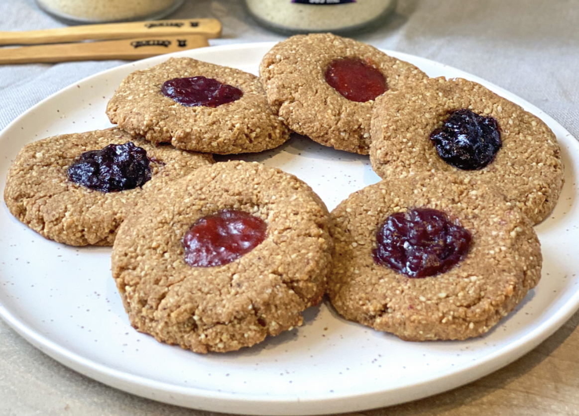 Vegan Thumbprint Cookies (gluten-free)