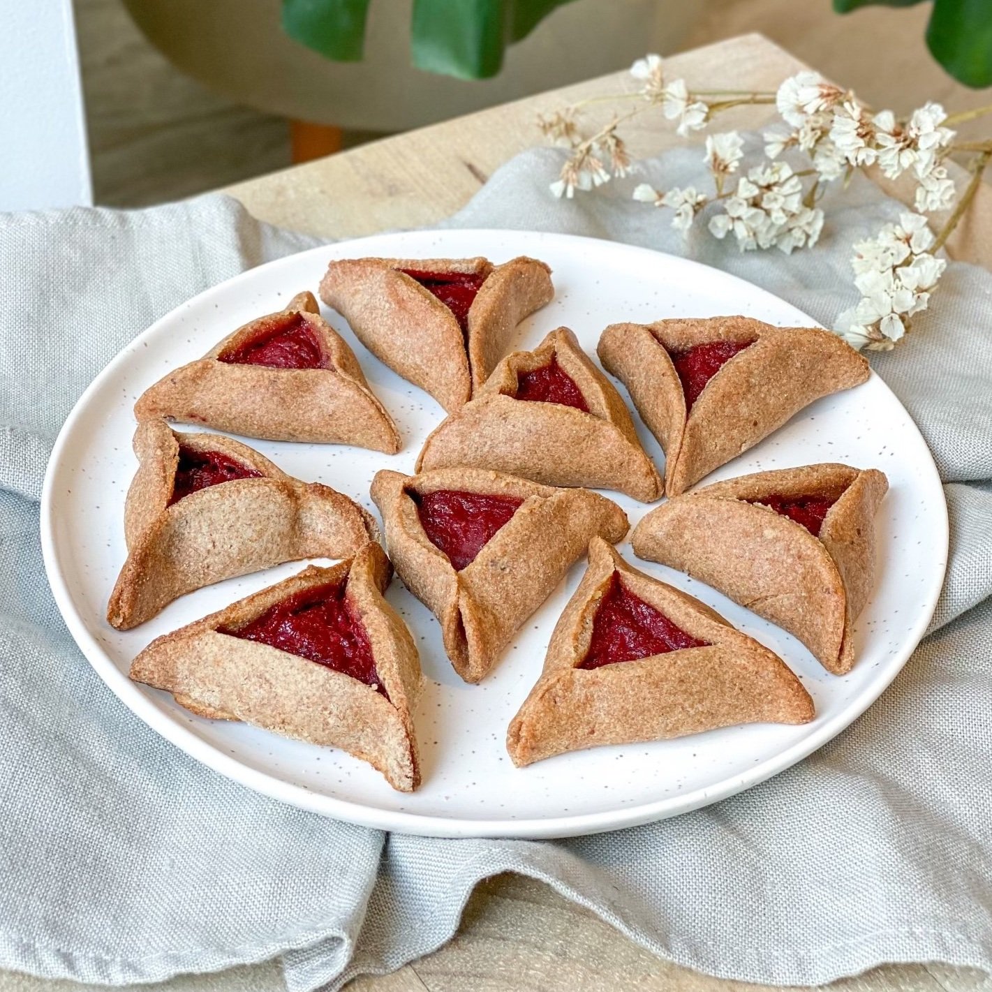 Vegan Hamantaschen Cookies (gluten-free option)
